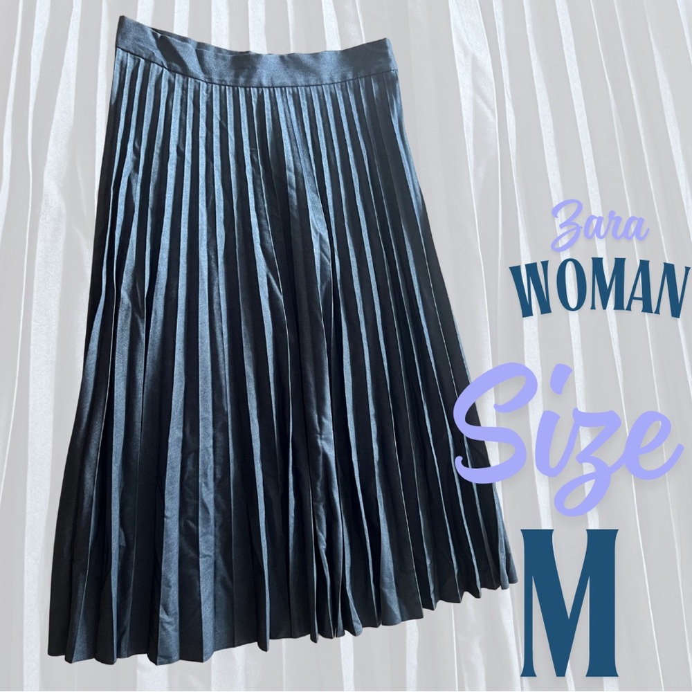 Zara Women's Elegant Black A-Line Skirt - Picture 2 of 3